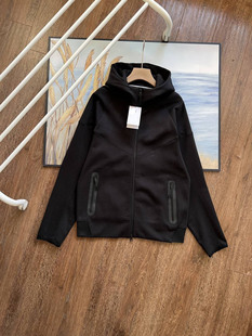 Jacket Men's Spring and Autumn New Loose Training Windproof Hooded Knitted Sports Jacket Sports Jacket Zipper Cardigan
