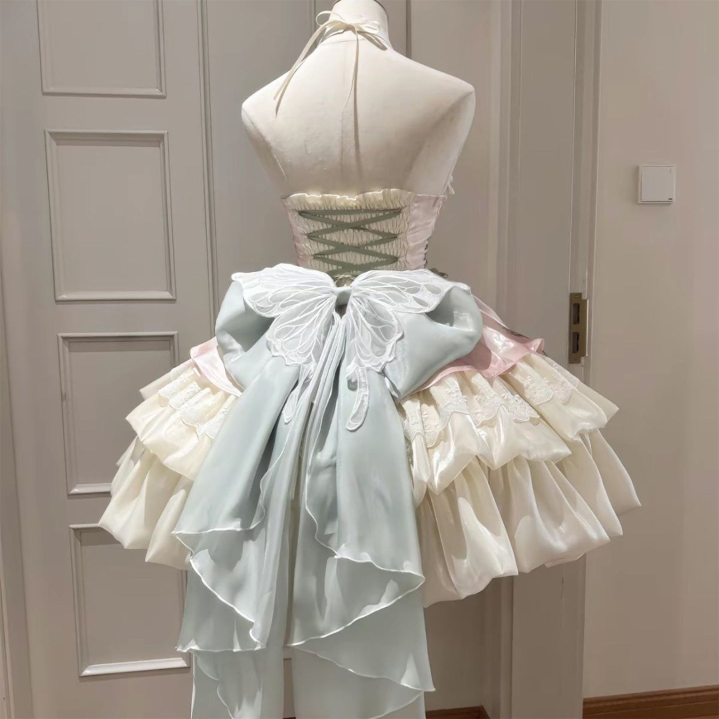 2026 New Style Lolita Suspender Dress with Large Trailing Bow, Lace Trailing Lolita Dress, Clothing Accessories