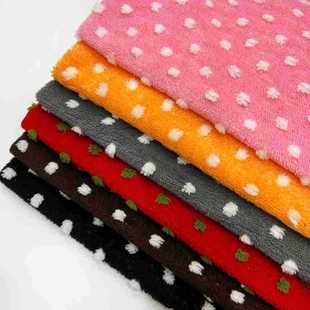Spot Small Dot Jacquard Comfortable Velvet Polka Dot Jacquard Fabric Kennel Home Clothes Home Textile Pillow Plush Fabric