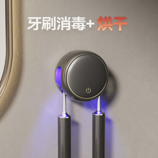 Intelligent Uv Sterilization Toothbrush Sterilizer Bathroom Electric Wall-Mounted Storage Rack Drying Single and Double