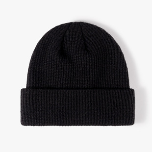 Hat Women's Autumn and Winter Cold-proof Warm Knitted Hat Korean Fashion Street All-match Wool Hat Men's Solid Color Trendy Brand Cold Hat