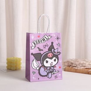 Мультяшная сумка Paca собака печатная упаковочная сумка крафт-бумага хозяйственная сумка подарочная сумка водонепроницаемая сумка на вынос оптом