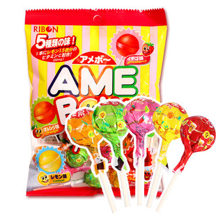 Japanese imported Ribon children's assorted lollipop 120g holiday party Candy