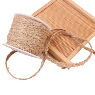 Cross-border hot 5mm braided hemp rope retro webbing another strap handmade DIY retro webbing 10m