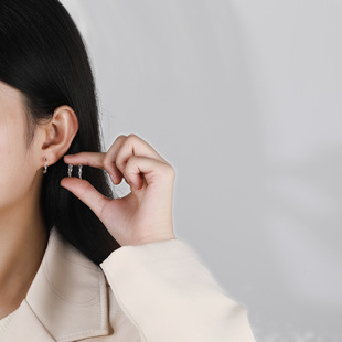 Серьги Mobius из стерлингового серебра S999, Новый Популярный нишевый дизайн, высококачественные серьги Для Пирсинга Ушей из чистого серебра