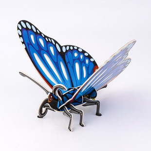 Insect Cognition DIY Three-dimensional Puzzle KT Board Children's Handmade Simulation Animal Model Bee Butterfly Coccinella septempunctata