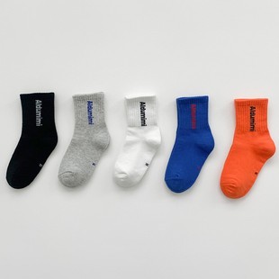 2024 children's socks spring and summer thin breathable cotton socks summer simple candy color mesh socks boys and girls baby socks