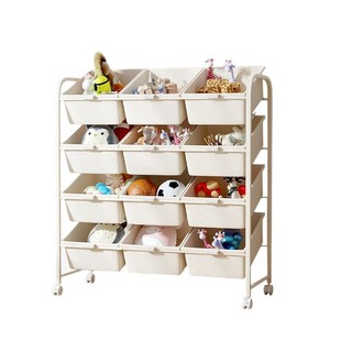 Multi-layer Children's Toy Storage Rack Storage Rack Large Capacity Mobile Floor Storage Cabinet Baby Storage Cart Rack