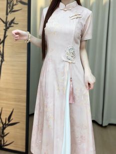 [around the finger soft] audai cheongsam 2024 new retro temperament new chinese young section improved autumn...