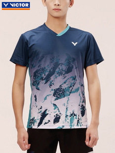 2024 Spring New vicTor vicTory BadminTon CloThing ShorT-sleeved Quick-drying T-shirT Men's and Women's SporTswear T-40018