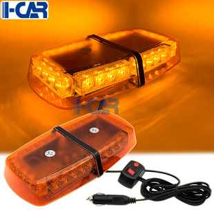 24LED Автомобильная вспышка сигнальная лампа короткий ряд потолочный стробоскоп Сильный магнитный свет крыши автомобиль аварийный свет 12-24V