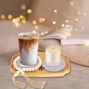 Wooden Candle Tray Decorative Tray Coffee Table Center Home Decoration Wooden Table Tray Wooden Countertop Candle Tray