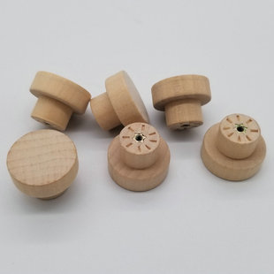 Factory wholesale furniture wooden handle wooden hook single hole Lotus Mushroom wooden handle door and window drawer handle wooden accessories