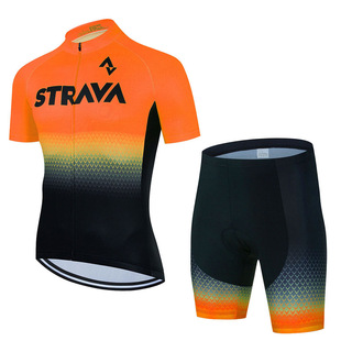 Трансграничная Мужская велосипедная одежда STRAVA, летняя впитывающая пот, костюм для горного велосипеда, шорты с ремешком до локтя, велосипедная одежда