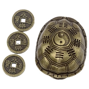 Do the old retro national style turtle shell Wen Chuang San Cai hand handle piece Zhouyi Bagua Yao decompression hand plate Wen play ornaments