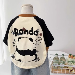 2025 Summer New Children's Fashion Printed Three-Dimensional Doll Versatile Casual Loose Short Sleeve Cartoon T-Shirt Wholesale