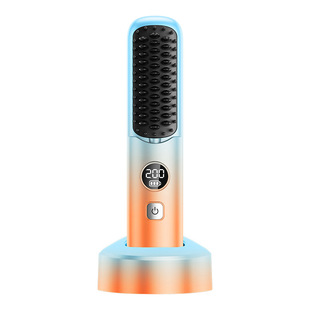 New Wireless Straight Hair Curly Hair Digital Display Rechargeable Mini Portable Curling Rod Splint Straightener Dual-purpose Straightening Comb