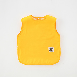 Baby eating coverall summer waterproof anti-dirty girl thin vest children apron sleeveless baby bib rice bib