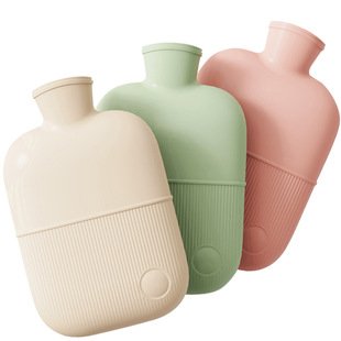 Long Hot Water Bag Water-filled Warm Handbag Digital PVC Round Hot Water Bag Water-filled Warm Baby Warm Water Bag Hand Warmer