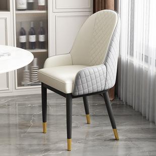 Nordic Dining Chair Home Restaurant Hotel Dining Table Chair Casual Modern Simple Backrest Stool European-style Metal Adult