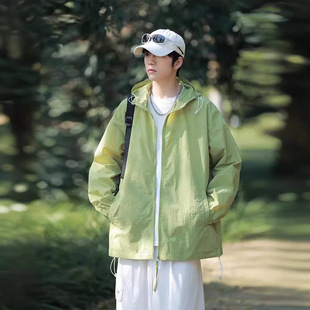 Ice Silk Sun Protection Clothing Men's 2024 New Spring Korean Fashionable Anti-UV Jacket Loose Sun Protection Clothing for Teenagers