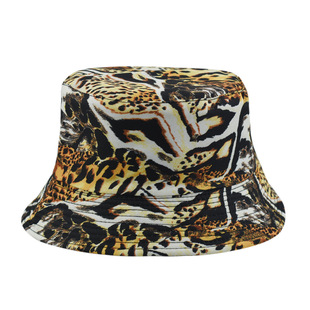 Foreign Trade Spring and Summer New Double-sided Fisherman Hat Women's Graffiti Printing All-match Hat Men's Outdoor Casual Trendy Basin Hat