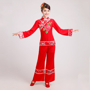 Yangko Clothing Women's New suit Middle-aged and Elderly Fan Dance Performance Clothing Waist Drum Team Square Dance Clothing Dancing Clothes