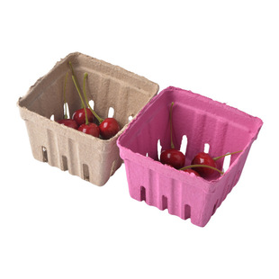 Waterproof fruit basket environmentally friendly degradable pulp material color small fruit basket sample link