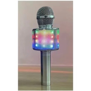 Cross-border Hot Selling 858 Bluetooth Microphone 858L Lantern Surround Wireless K-song Microphone Home Handheld Singing Artifact
