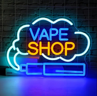 Amazon cross-border electronic cigarette neon lamp VAPE SHOP acrylic carved luminous light plate led decorative light