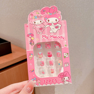 Sanrio Children's Nail Patch Girls Nail Patch Girls Wear Armor Special Three-dimensional Patch Diamond Cute Nail Patch