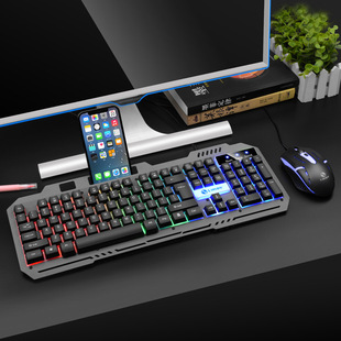 LIMEIDE magnesium T25 metal Gaming Keyboard Mouse set computer universal wired keyboard cross-border Amazon