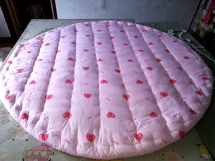 Round Bed Flower Mattress Quilt Xinjiang Cotton Wool Handmade Round Quilt Double Round Mattress Round Mattress