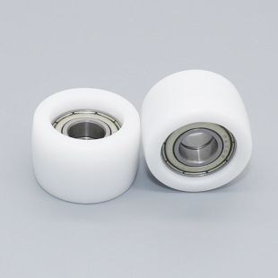 Double bearing plastic coated pulley 6900Z plastic coated POM DuPont 100P wear-resistant nylon roller and screw wheel