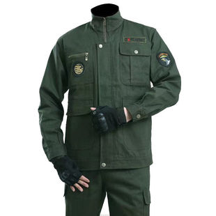Pure Cotton Work Clothes Men's Suit Spring and Autumn Thickened One-Piece/suit Work Insurance Wear-Resistant Auto Repair Welder Uniform