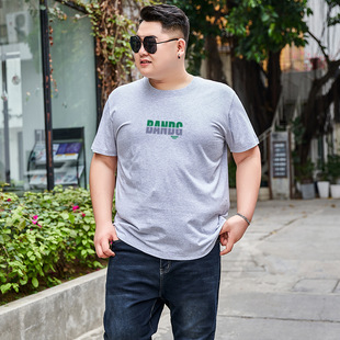 2025 new short sleeve T-shirt men's plus size 300kg fat fat man large loose casual base shirt wholesale coat