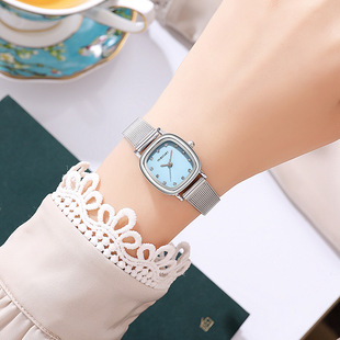 Factory Direct Student Watch Women's Watch Fashion Diamond Square Quartz Mesh Watch Women's Watch Wholesale