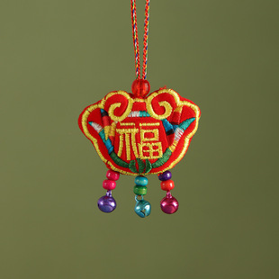 Dragon Boat Festival children's blessing sachet multicolored rope embroidery tiger head called longevity lock neck sachet necklace wholesale