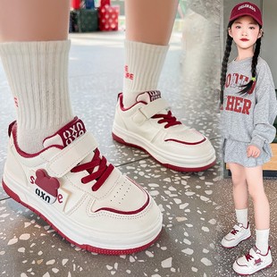 Children's Shoes Breathable sneaker 2025 Children's Korean-style Ankle Red Casual Shoes Wear-resistant Board Shoes for Boys and Girls White Shoes