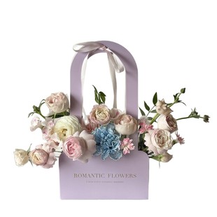 Mother's Day Flower Handbag Flower bouquet packaging box carrying flower bag diy flower arrangement box floral portable flower box