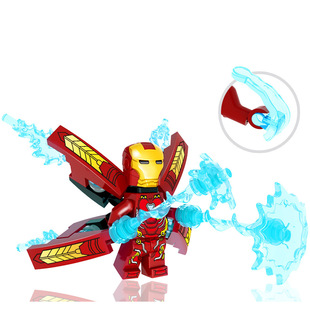 Cross-border wholesale super English building blocks small figurine 4.5cm high small particles assembled toy bags on behalf of the hair can be selected