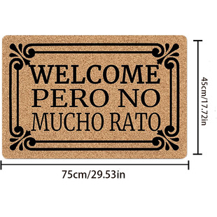 Amazon Cartoon Imitation Coconut Brown Style Floor Mat Home Decoration Entrance Door Mat welcome Non-slip Floor Mat