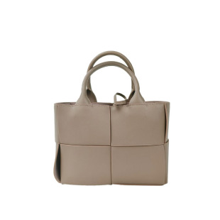 2025 Xiaozhong New Genuine Leather Four-compartment Woven Bag Cowhide Small Tote Bag Fashionable Shoulder Hand Crossbody Bag for Women