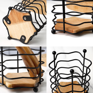 Factory direct supply iron tableware holder pen holder high color value cosmetic brush storage box office stationery storage box