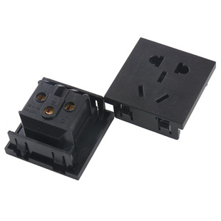 Two or three plug 5-hole new energy grounding treasure 50x 50 large five-hole photovoltaic inverter assembly office national standard socket