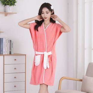 Bath Towel Bathrobe Women's Bath Skirt Student Adult Household Bath Nightgown Four Seasons Universal Wearing and Wrapping Absorbent