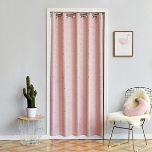 Door Curtain Punch-free Fabric Home Bedroom Shading Air Conditioning Windshield Kitchen Fitting Room Bathroom Partition Curtain Cloth Curtain