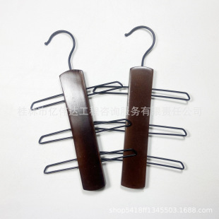 Wholesale of High-End Solid Wood Clothes Hangers for Hotels and Guesthouses, Wholesale of Tie Hangers, Printable Logo