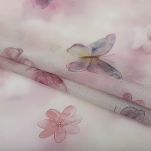 Nano Wrinkle Chiffon Printed dress Cheongsam Digital Printed Fabric Polyester Chiffon Floral Fabric