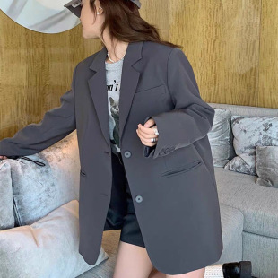 Lazy Style Suit Women's 2024 New Early Autumn Korean Style ing Design Sense Large Split Small Women's Suit Coat